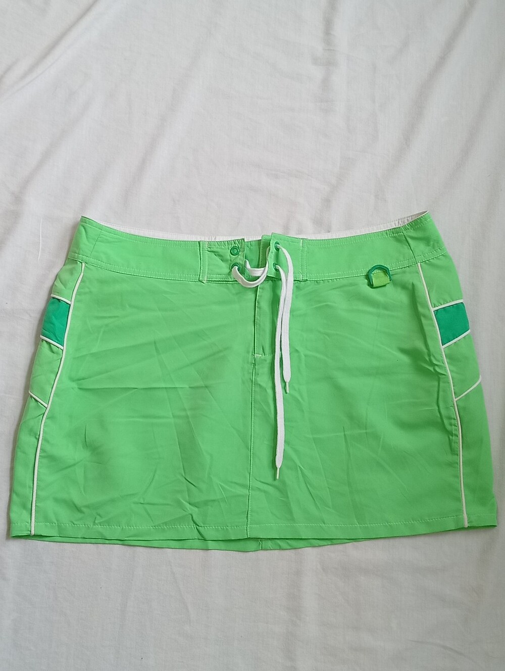 B.U.M Equipment Vintage Y2k Neon Green Skirt NWT Womens Large
